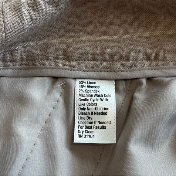 NWT The Limited Linen Blend Stripe Wide Leg Pants Trousers - Picture 15 of 16